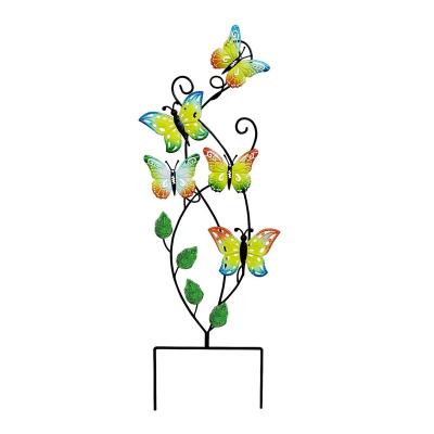 China Colorful Fence Metal Butterfly Garden Decor Traditional Classic 1 PC for sale