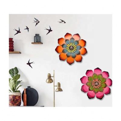 China Metal Wall Hanging Flower Home Boho Metal Garden Decoration Grass Wall Decor for sale