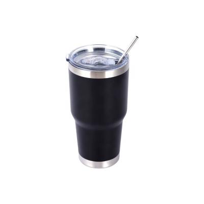 China Portable Sustainable Travel With Lid And Straw Funny Stainless Steel Car Coffee Mug for sale