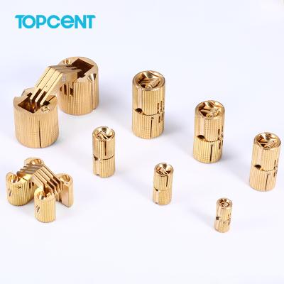 China TOPCENT Modern Furniture Hardware Small Brass Hidden Hinge Barrel Cabinet Hinge Hidden 180 Degree Hinge for sale