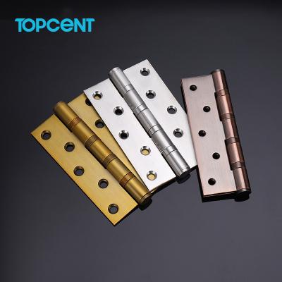 China TOPCENT Hardware Accessory 304 Stainless Steel Modern Iron Metal Round Corner Pivot Window Hinge Door Hinges for sale