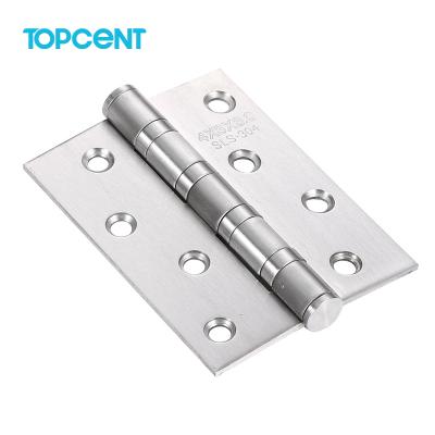 China TOPCENT Hardware Accessory 304 Stainless Steel Iron Metal Round Corner Spring Door Pivot Hinges For Doors for sale