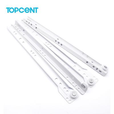 China Topcent furniture kitchen hardware furniture corredera de telescopica drawer slide channel modern telescopic cabinet nylon roller slide for sale