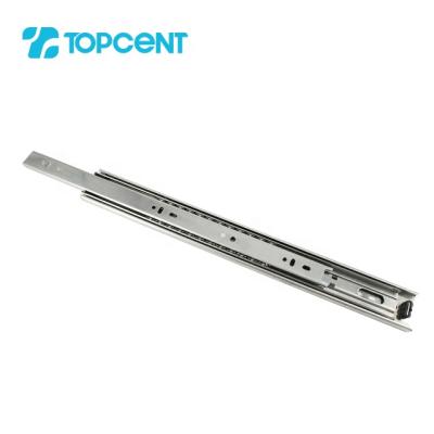 China Topcent Modern Furniture Narrow Heavy Duty Self Closing Ball Bearing Drawer Slide Rail for sale