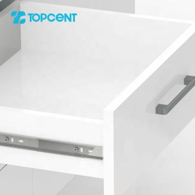 China TOPCENT Furniture Cabinets Door Runners 27mm Modern Single Ball Bearing Slide Extionion Drawer Slide for sale