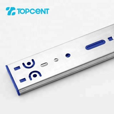 China Topcent Modern Hot Sales Customized Furniture Accessories Hydraulic Ball Bearing Sliding Soft Narrow Runner Rail Drawer Slide for sale