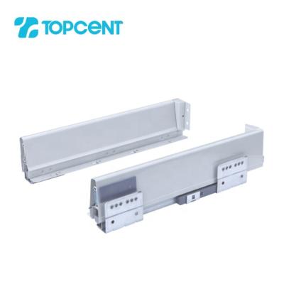 China Topcent Modern Metal Kitchen Box Cabinet Tandem Soft Narrow Drawer System for sale