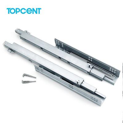 China TOPCENT Undermount Slide Cabinet Modern Soft Narrow Push Open Hidden Hydraulic Drawer Sliders Rail Extendable Table for sale