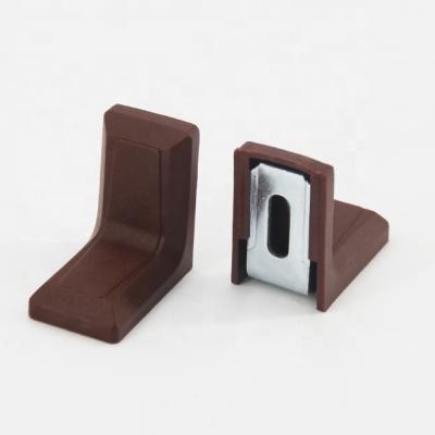 China Connect 2 Cabinet Boards Topcent Decorative Plastic Furniture Cabinet Right Angle Corner Connecting Brackets for sale