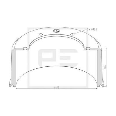 China Truck Brake System Parts Brake Drum 277311 Fit For FAS York Maz Liaz Isuzu Trailer Truck Daf Man Ror Fruehauf Hino M-benz Scania Bpw Volvo Iveco for sale