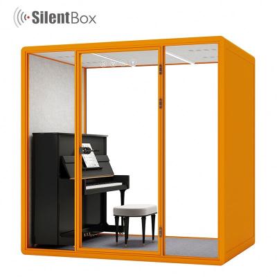 China Soundproof Pod (Other) Adjustable Soundproof Silent Room Vocal Music Sound Insulation Booths Studying 4 Person Soundproof Telephone Booth for sale