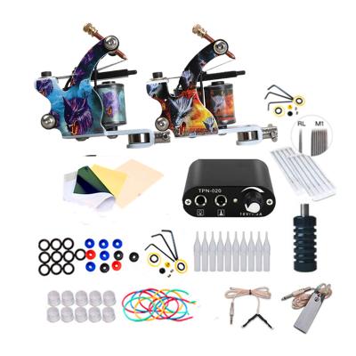 China Drahaw Permanent Tatoo Wholesale Supplies Professional Tattoo Machine Gun Set Electric Tattoo Kits for sale