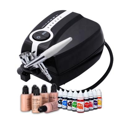 China Professional Hot Nail Temporary Tattoo Cake Decorating Airbrush Compressor Kit with 7CC Airbrush (2CC/5CC/20CC/40CC) for sale