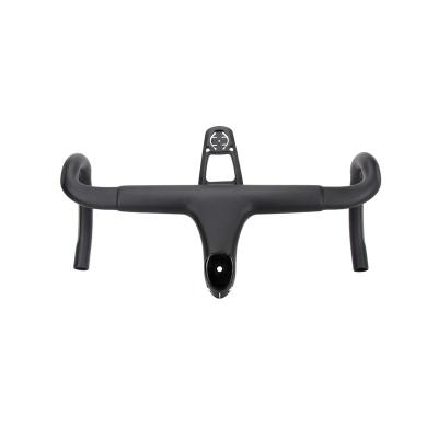 China Road Bikes 6D Carbon Road Bicycle Air Handlebar Integrated Drop Bar 28.6mm UD Weave With Special Bike Computer Mount Spacer Light Mount for sale