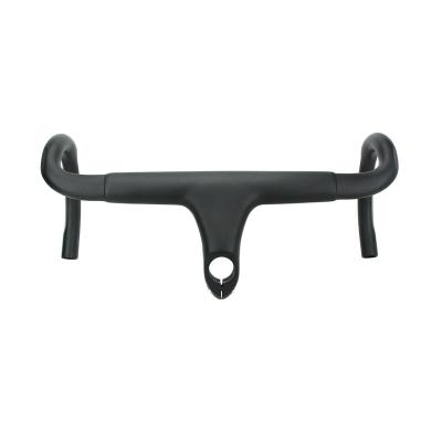 China Road Bikes 6D Carbon Road Bicycle Air Handlebar Integrated Drop Bar 28.6mm UD Weave With Special Bike Computer Mount Spacer Light Mount for sale