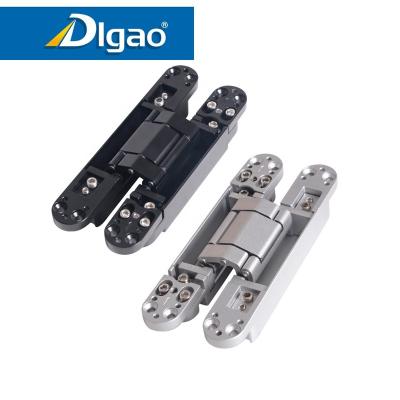 China Modern Popular Three Dimensional Concealed Hinges 180 Degree Digao 3d Zinc Alloy Adjustable Concealed Hinge for sale