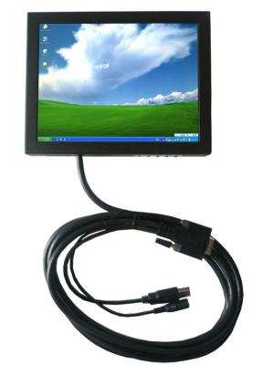 China 8 Inch Metal Cover HL-807B VGA Monitor with Touch Screen for IPC Industrial PC Display for sale