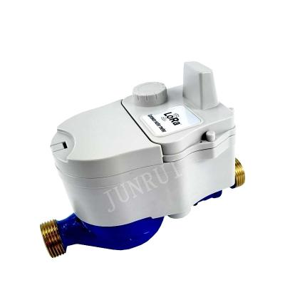 China Pipeline Water Factory Supply DN20mm Brass Valve Controlled Domestic Water Meter Lora / LoraWan for sale