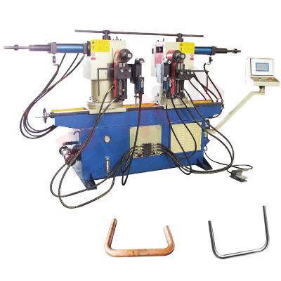 China Machinery Repairs Workshop Serpentine Double Head OR Iron Semi Automatic Twin Thick Metal Pipe Wall Bending Machine For Sale for sale