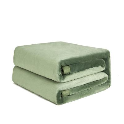 China Soft Warm Coral Fleece Blanket Folded Thick Flannel Blanket Throw Blanket For Winter for sale