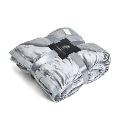 China PORTABLE Winter Double Layer Soft Fluffy Throw Flannel Fleece Adult Blankets for sale