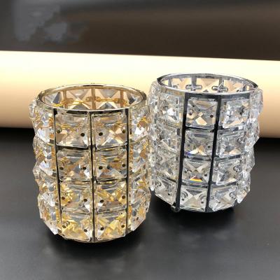 China Quality Crystal Glass Durable Wholesale Acrylic Make Up Brush Holder Beauty Brush and Cosmetic Tools Holder Stand for sale