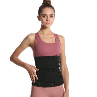 China Neoprene Waist Trainer Plus Sauna Suit With Double Waist Support Adjustable Back Belt Trimmer Waist Shaper for sale