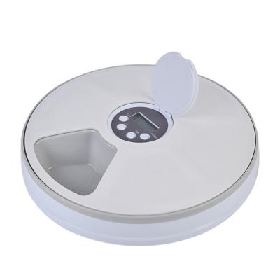 China Automatic Cat Dog Bowl Automatic Pet Feeder 6 Automatic Timed Meal Trays Dry Wet Separate Feeders for sale