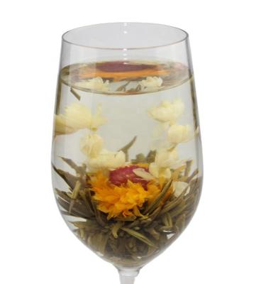 China Fujian Green Tea Organic Loose Base Tea Art Flowering Flowering Tea Leaves for sale