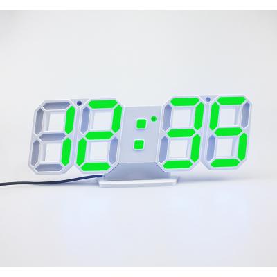 China Antique Korean Wall Mounted LED Clock Electronic Gift Digital Clock 3d Style Large Temperature Clock for sale