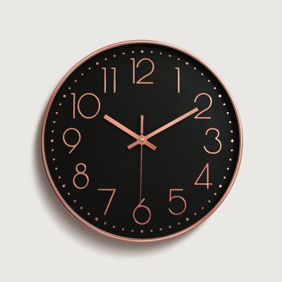 China Factory supply study living room direct stereo convex word wall clock 12 inch 30CM plastic quartz clock for sale