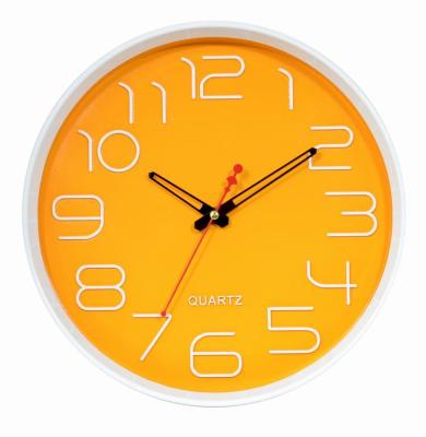 China CLASSIC 12 Inch Plastic Wall Clock With 3D Number Dial Clock for sale