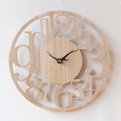 China European style abstract luxury restaurant living room light sycamore clock modern minimalist wall clock home home for sale