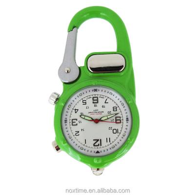 China Carabiner Waterproof Watch with Lightweight Microlight Watch Mini Clip for sale