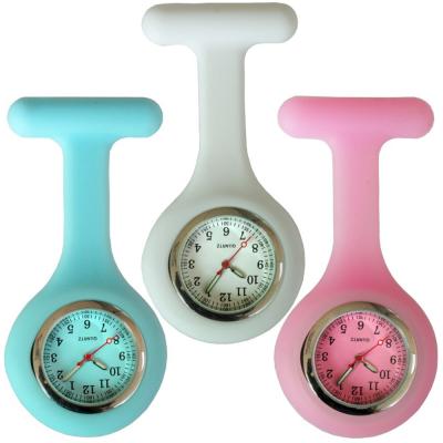 China NO Doctor 10pcs/lot Nurse Colorful Silicone Rubber Watches FOB Hospital Pocket Women Ladies Medical Personal Clock Watches for sale