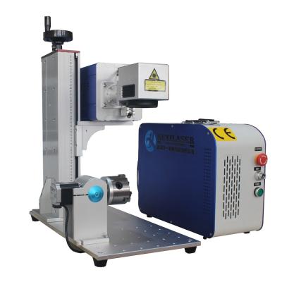 China Fabrieksprijs C02 Galvo Laser Markering Machine 50w 30w CO2 Laser Marker Split Desktop C02 Laser Marking Met Rotary Te koop