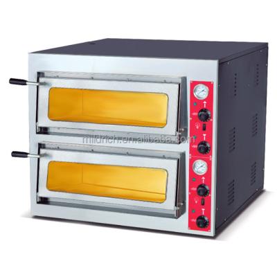 China Commercial Catering Electric Pizza Oven Bread Two Chamber Multifunctional Electric Conveyor Layers For Sale for sale