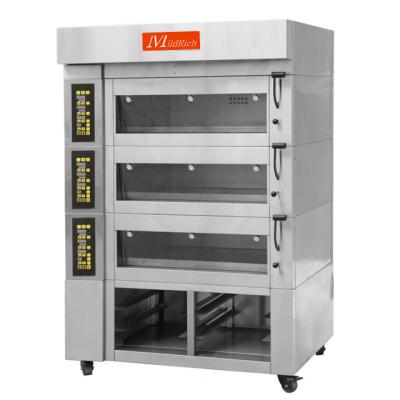 China Euro Commercial Three Deck Six Trays Commercial Bread Catering Type Euro Commercial Three Dutch Ovens Bakery for sale