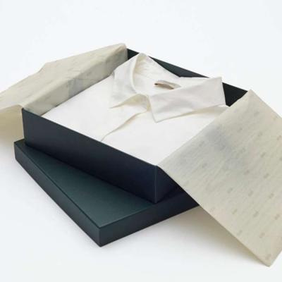 China Materials Factory Supply Recycled Two Piece Shoulder Men Shirt Paper Gift Box Directly With Bow Handle for sale