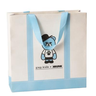 China Warranty Best Quality Recyclable Degradable Cartoon Animal Bear Gift Paper Bag for sale