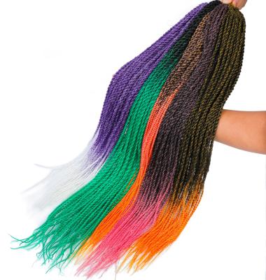 China Synthetic Fiber Hair Micro Box Braids Crochet Hair Extensions Ombre High Temperature Fiber Synthetic Hair Bulk Crochet Braiding Braids for sale