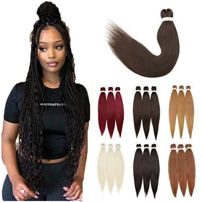 China 26inch Prestretched Braiding Hair Bulk High Quality Synthetic Braiding Hair Elephant Ombre Hair Pre-Stretched Braiding Hair for sale