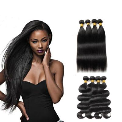 China Mink Virgin Brazilian Hair Vendors Silky Straight Bone Wave Hair Extension Straight Mink Brazilian Virgin Human Hair Free Sample Bundles for sale