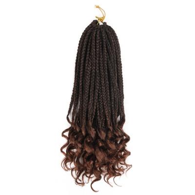 China Loop Synthetic Crochet Hair Bohemian Box Braids Extension Synthetic Afro Two Tone Hair Twist Crochet Curly Hair for sale