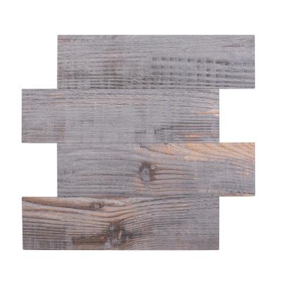 China Waterproof+ECO-Friendly+Self-adhesive 4mm Thick Wood Grain Effect Tile Wall Decor Self Adhesive Peel and Stick Aluminum Tile Stickers for Kitchen for sale