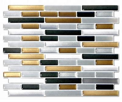 China Modern 1.2 Mm Thickness Mosaic Subway Sticker Tiles Self Adhesive Wall Tile Peel And Stick Backsplash For Bathroom And Kitchen for sale