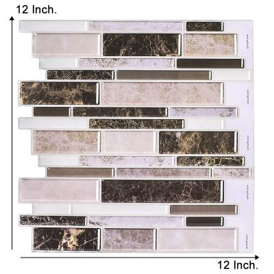 China Just peel and stick waterproof removable 3D wall tiles self adhesive stickers peel and stick backsplash 3d wallpaper sticker for sale