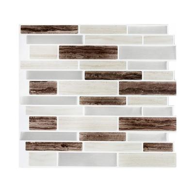 China Rustic Stick On Decor Self Adhesive DIY Waterproof Peel and Stick Wall Tile Backsplash Kitchen Bathroom Wall Molds for sale