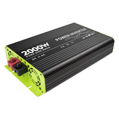 China (Battery/Load/Show Default) Optional 2000W DC 12v 24v 48v to 100v 110v 120v 220v 230v 240v AC Peak 4000w Pure Sine Wave Power Inverter for sale