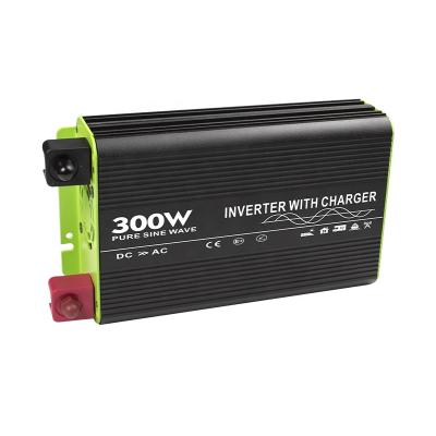 China 2021 factory supply UPS inverter 300w 500w 1000w 1500w 2000w 2500w 3000w pure sine wave inverter with charger 310*150*70MM for sale